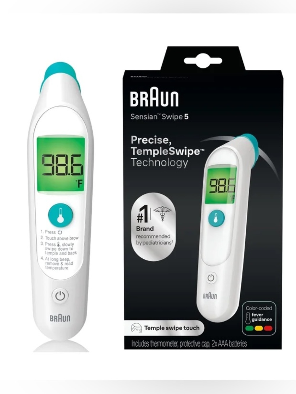 Braun Templeswipe Forehead Thermometer (BST200US)